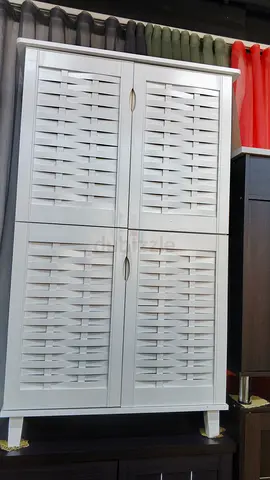 Stylish White Storage Wardrobe with Spacious Shelves