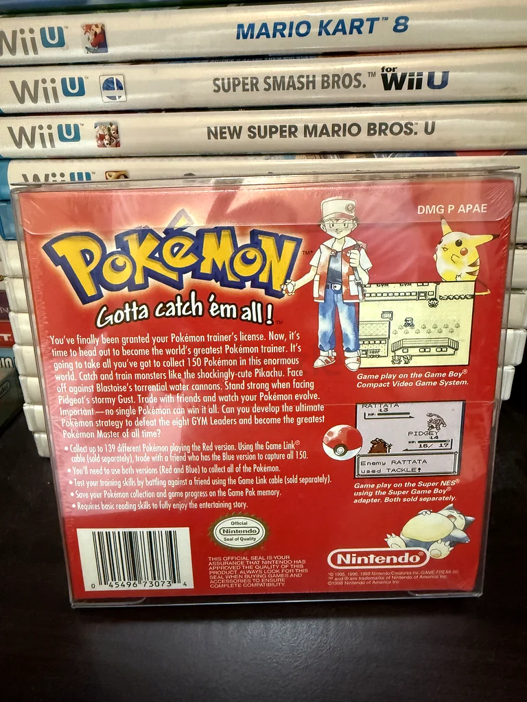 Pokemon Red Nintendo Game Boy Sealed Rare63199629712641111