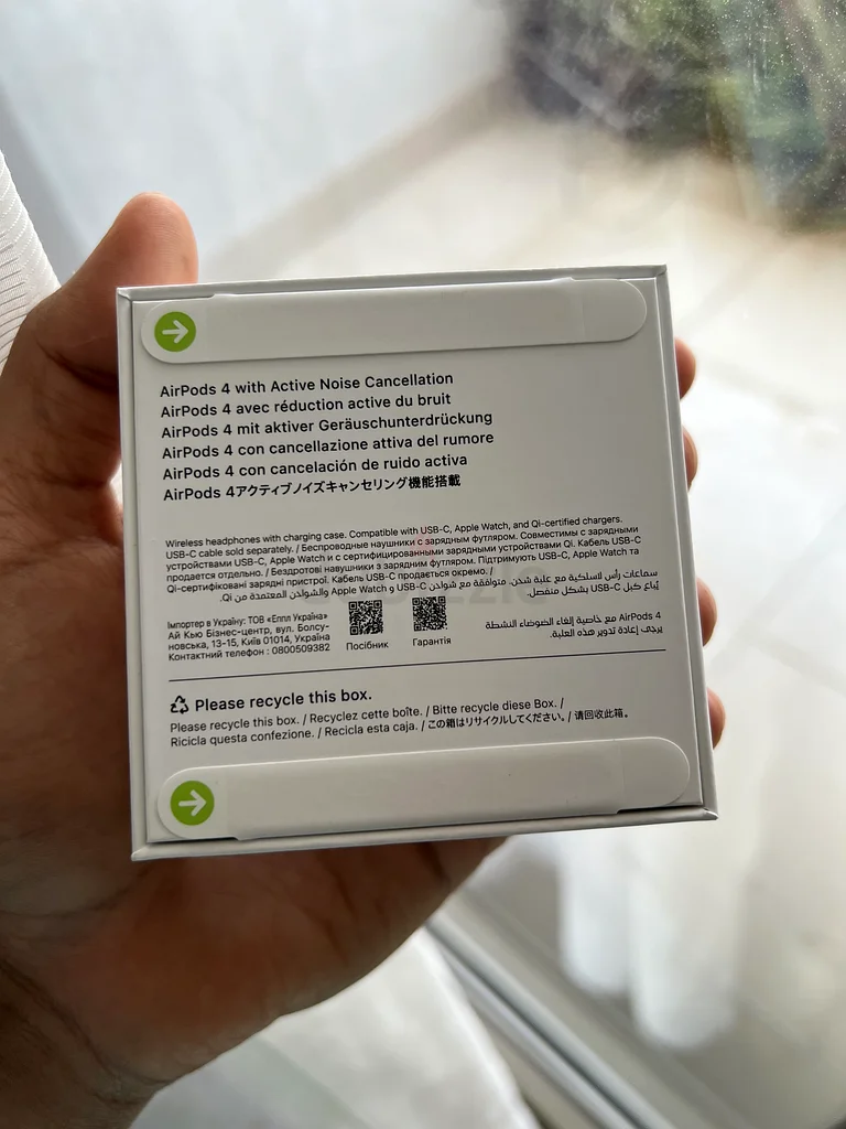 AirPods 4 مع إلغاء الضوضاء النشط، غير مفتوحة63262930800130114