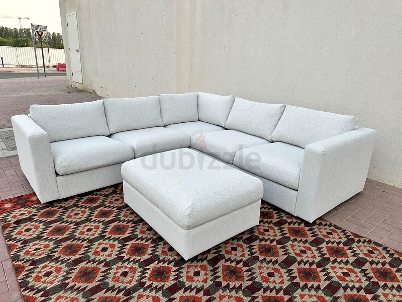 أريكة أربع مقاعد بزاوية فيملي من إيكيا مع مسند للقدمين63179394147714113