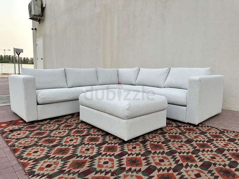 أريكة أربع مقاعد بزاوية فيملي من إيكيا مع مسند للقدمين63179394147714111