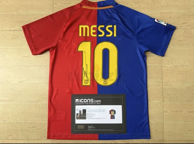 قميص برشلونة لموسم 2008/09 موقع من ليونيل ميسي (معتمد من Icons COA)63224831636481112