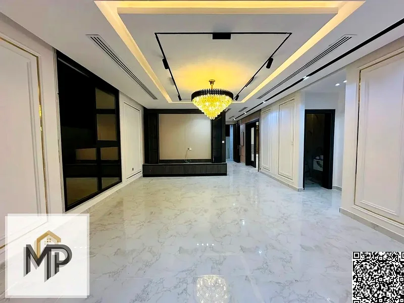 For sale, a modern villa, including registration fees, close to the mosque and services, with a seating area in the courtyard, with no down payment.63899766287106114