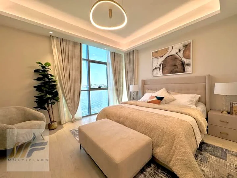 شقة بغرفتي نوم وبإطلالة بحرية كاملة للبيع في برج كريك، عجمان63170399466625114