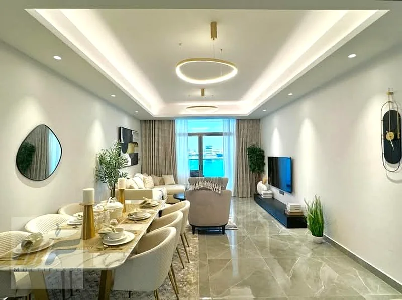 شقة بغرفتي نوم وبإطلالة بحرية كاملة للبيع في برج كريك، عجمان63170399466625111