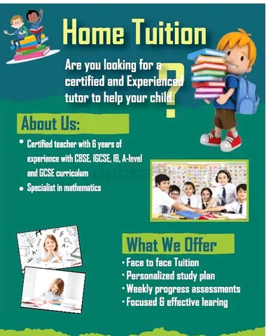 7 years experienced Math Tutor  | CBSE, IGCSE  A-Level | UAE licensed tutor