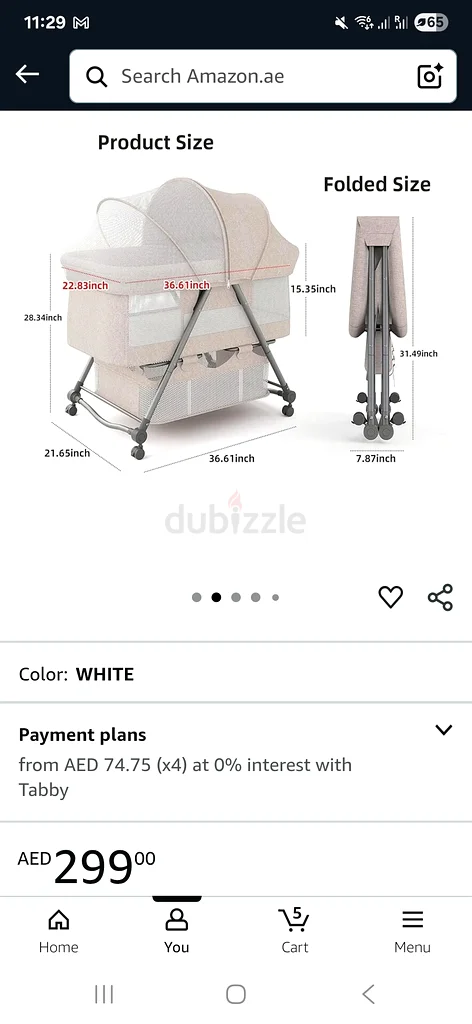 Portable Movable Crib, almost brand new!63206878680833111