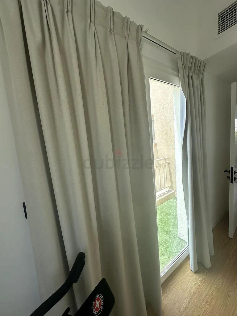 Custom made curtains and rail for springs 4M (238cm long)63222346086530111