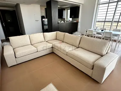 Ikea kivik corner five seater sofa beige colour