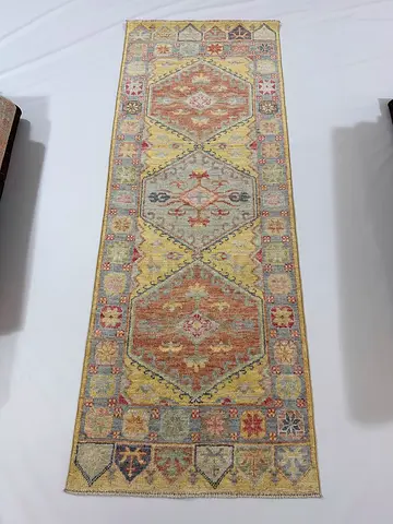 74 x 206 cm | New Beautiful Pastel Color Oushak Runner Carpet