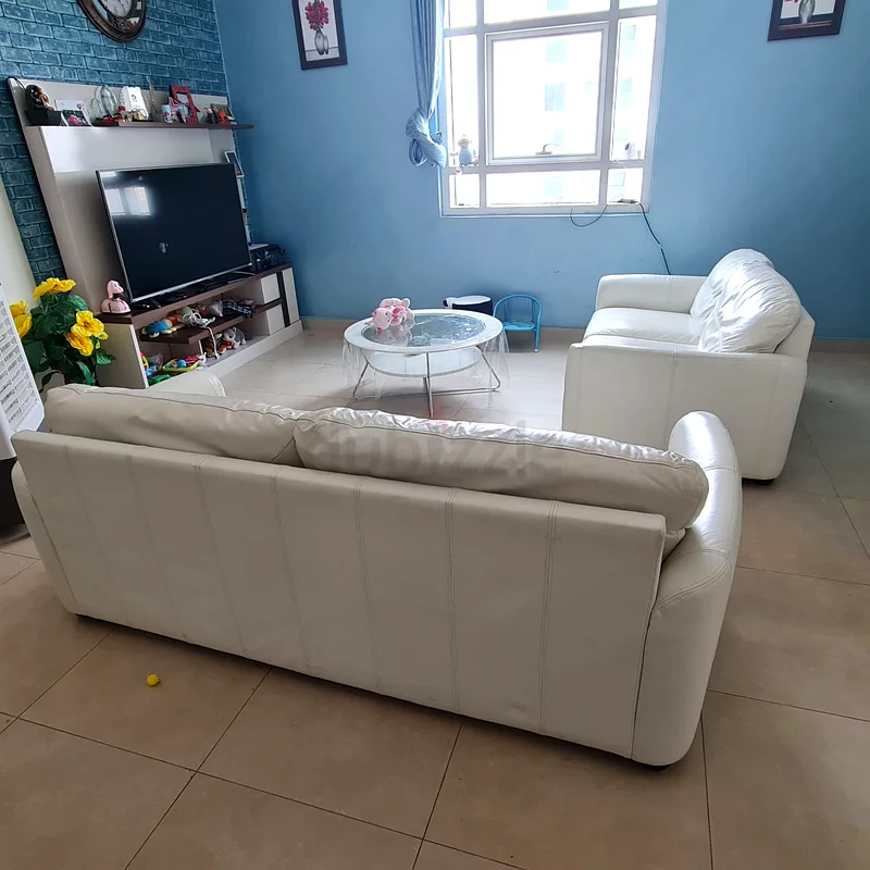 Elegant White Leather Sofa 5 seater63126958754947114