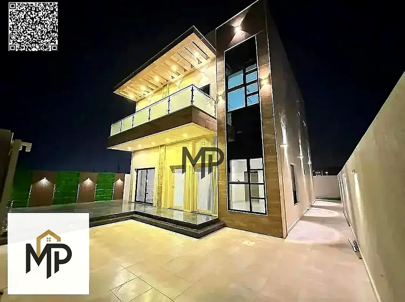 At a bargain price and without a down payment, a villa near the mosque, one of the most luxurious villas in Ajman, with a palace design, super deluxe63914831735555110