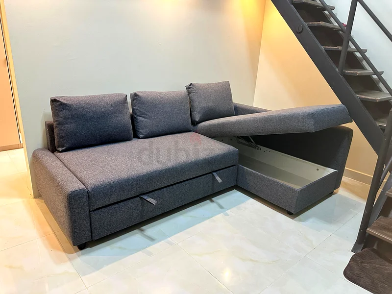 أريكة سرير على شكل حرف L من إيكيا، طراز فريheten مع مساحة تخزين63222842443779112