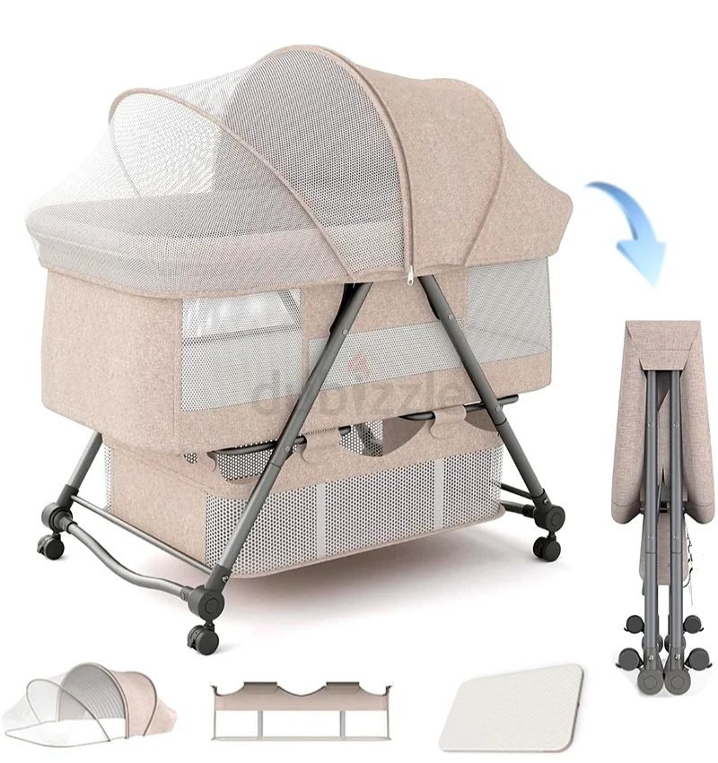 Portable Movable Crib, almost brand new!63206878680833112