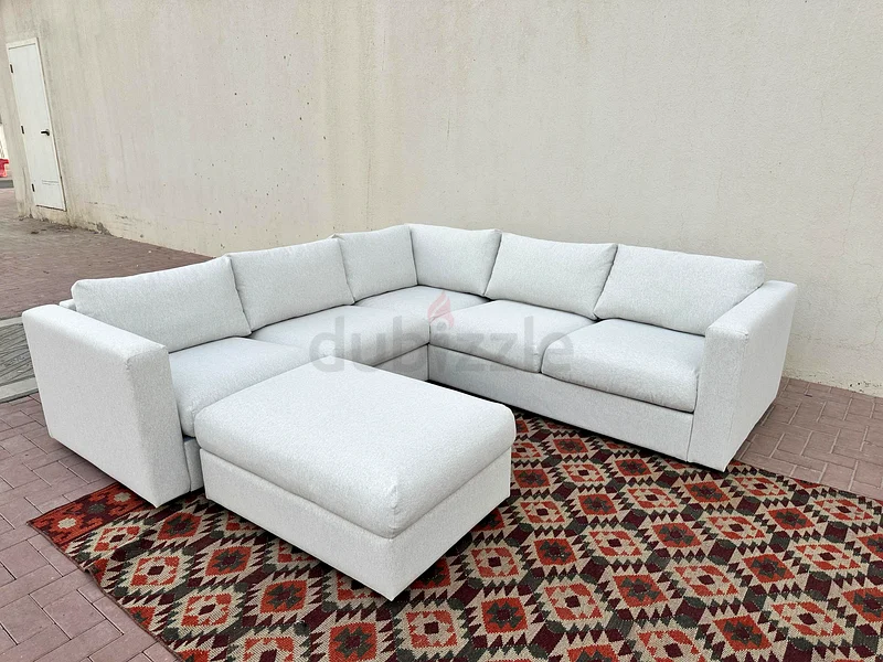 أريكة أربع مقاعد بزاوية فيملي من إيكيا مع مسند للقدمين63179394147714112