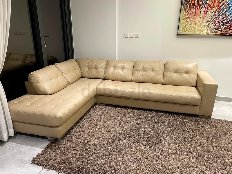 Natuzzai premium quality real leather Lshape sofa and single chairs63180362285697112
