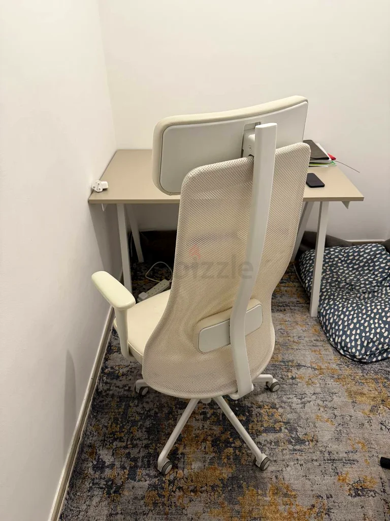 Office chair with armrests, Grann white63180361831809111
