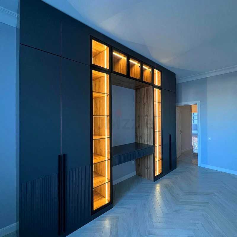 Stylish Modern Entertainment Center with LED Lighting63180833198210111