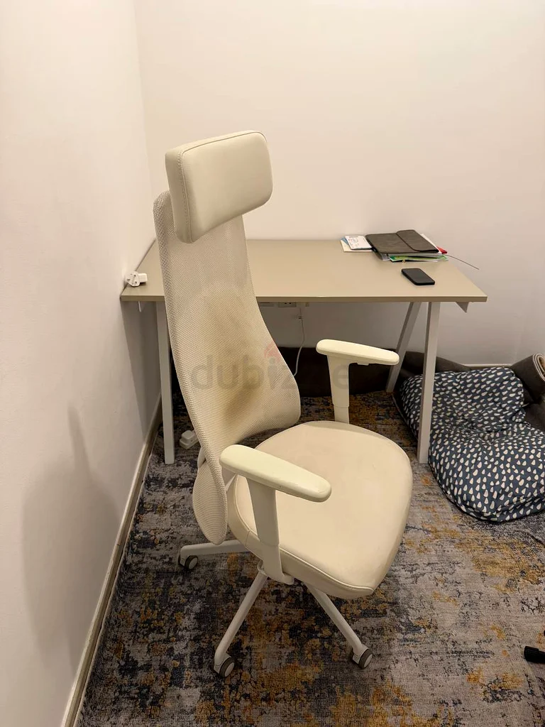 Office chair with armrests, Grann white63180361831809113