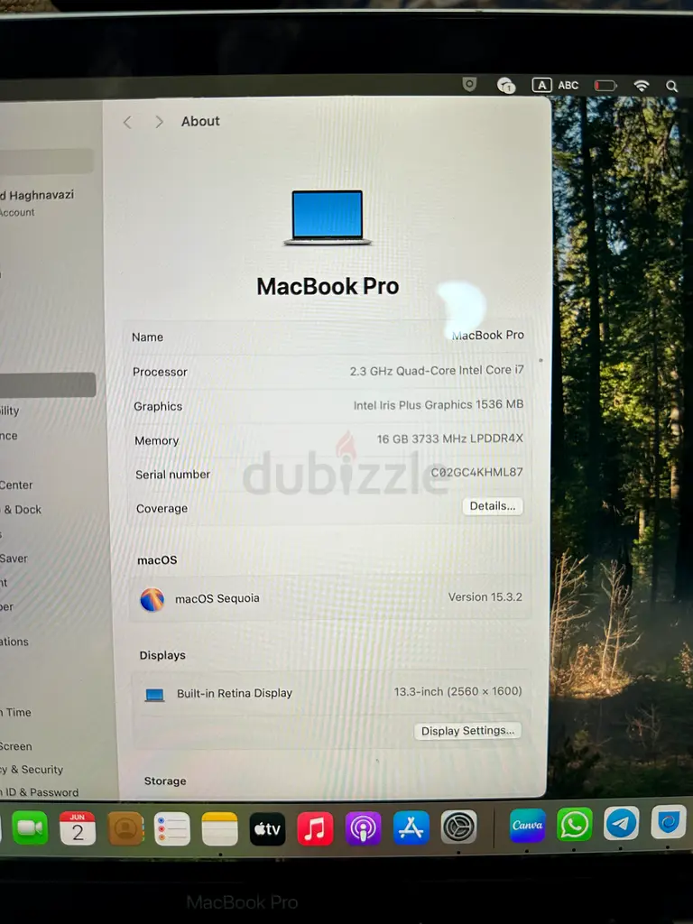 Macbook pro core i7 - 13 inch-  202063214897141634116