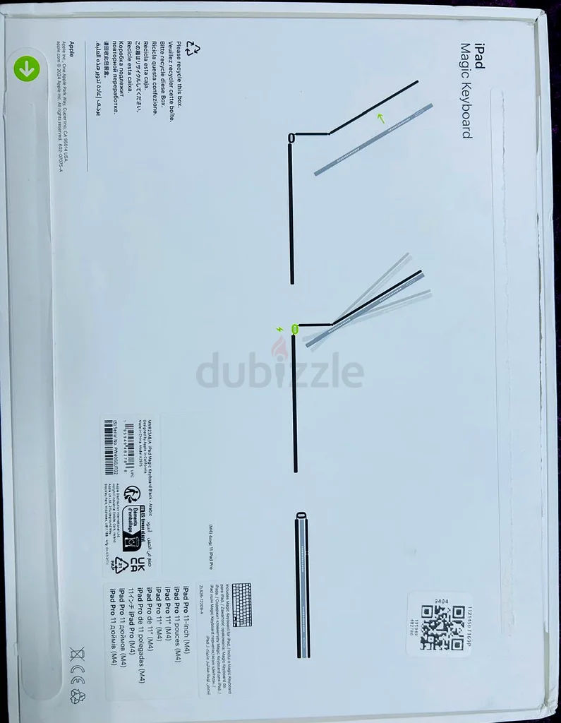 Apple Magic Keyboard for iPad Pro 11‑inch (M4) - International English - Arabic Apple Warranty Brand63169457398273114
