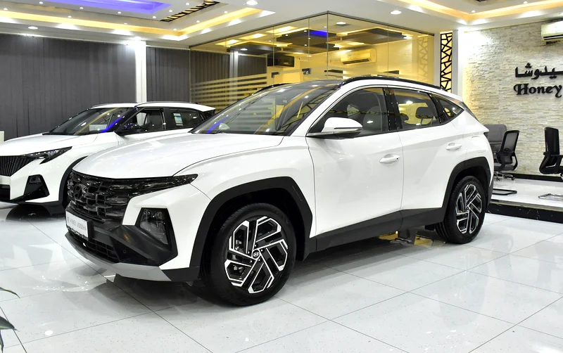 AED 1,927 EMi for 5Yrs | Hyundai Tucson 1.6L Turbo ( 2025 Model ) in White Color European Specs63406909306371111