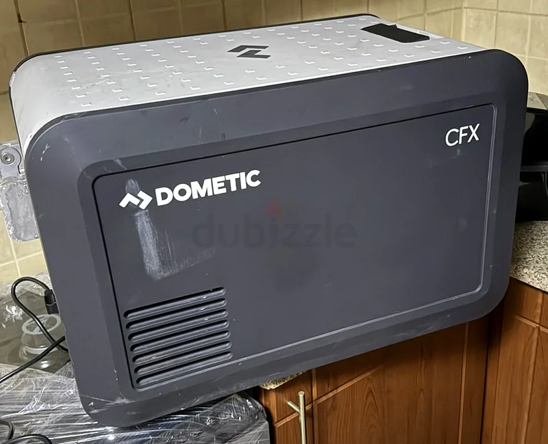 A 45-liter electric portable refrigerator of the Dometic CFX3 type, designed for outdoor use and trips63252940736386112