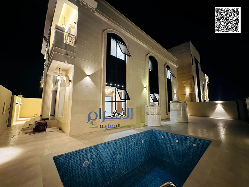 فيلا ركنية كلاسيكية أمام مجتمع أزها، بمساحة 4200 قدم مربع، مع مسبح كبير63899978710914112