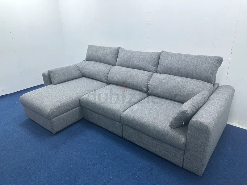 حالة مثل الجديدة، أريكة سرير على شكل حرف L من إيكيا، لون رمادي، طراز إسكيلستونا63185234104706114