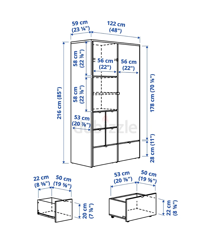 Ikea Wardrobe - خزانة ملابس ايكيا63217324286467113