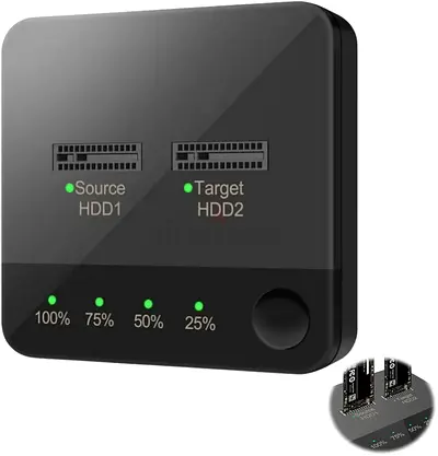 Azonee M.2 SATA Duplicator, Dual Bay High Speed Clone, 5Gbps M.2 SATA Docking Station