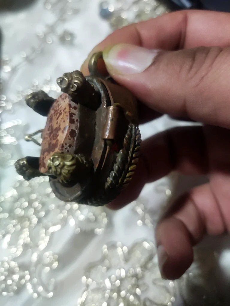 Unique Vintage old cooper Ornament with Stone Top63241131190275113