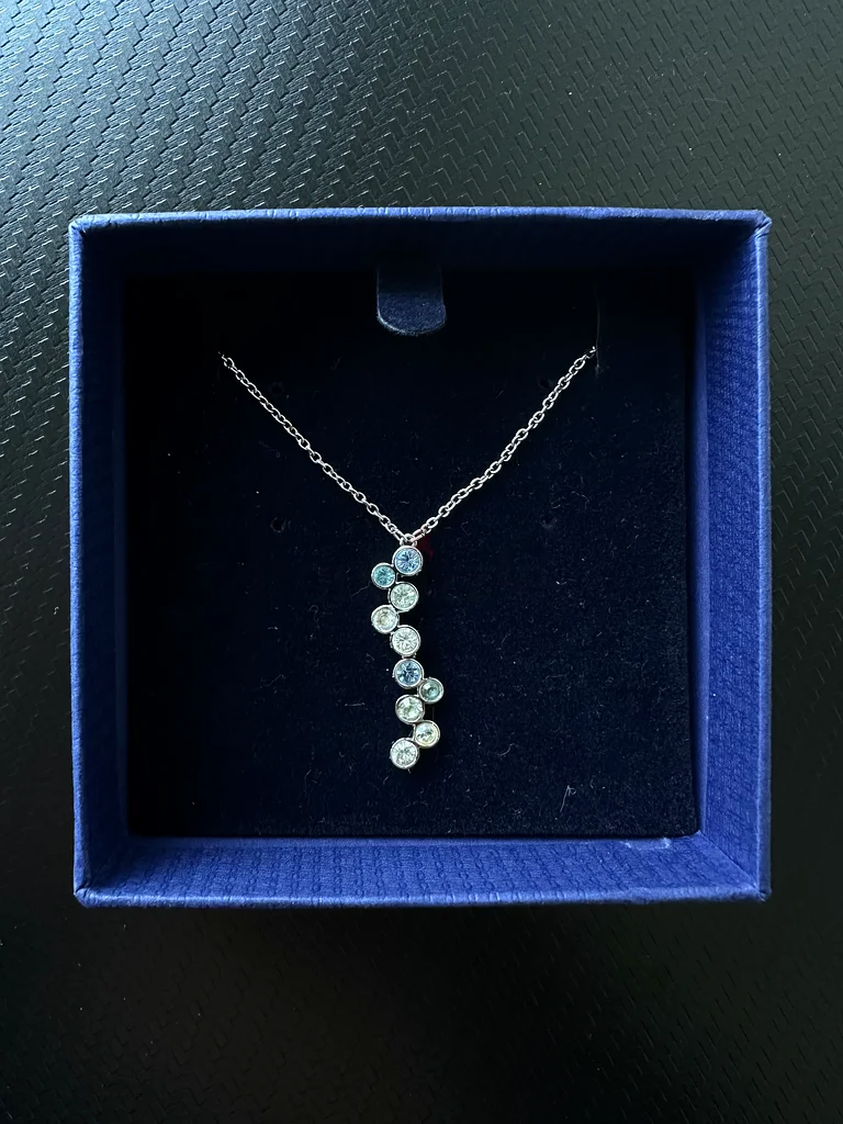 NEW Swarovski Waterfall Pendant Necklace Light Blue63241129762049111