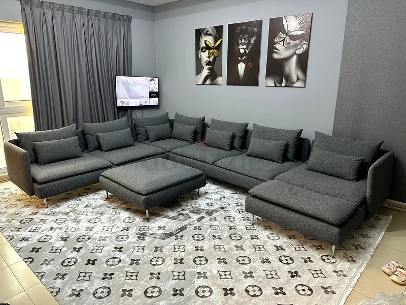 IKEA Söderhamn U-shape luxury sofa with ottoman63180362305794110