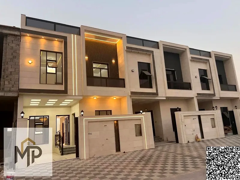 لتملك حر في عجمان، تصميم حديث، فيلا تاون هاوس فاخرة من طابقين مع سطح للبيع، أول ساكن في الهيليو 2، بما في ذلك التسجيل63899002454401110