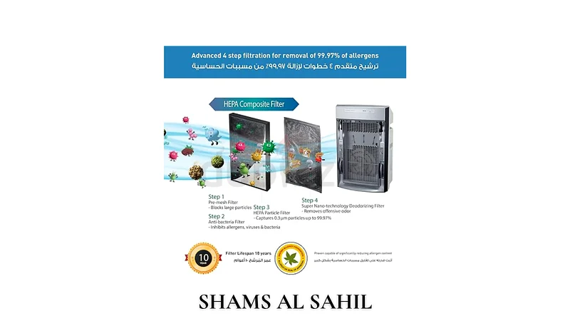 Panasonic Humidifier and Air Purifier, Nanoe Purification, Hepa Composite Filter, Delivery Available63258136623107112