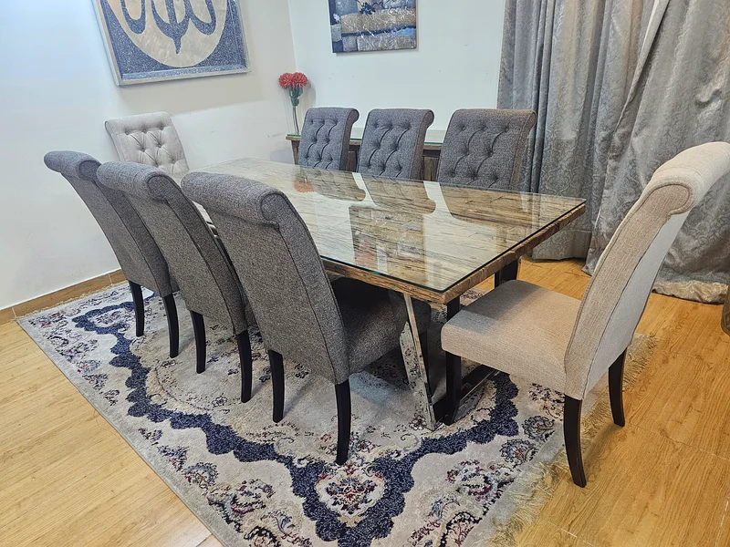 مجموعة طاولة طعام خشبية لمنزل مارينا للسكك الحديدية632223411994891121