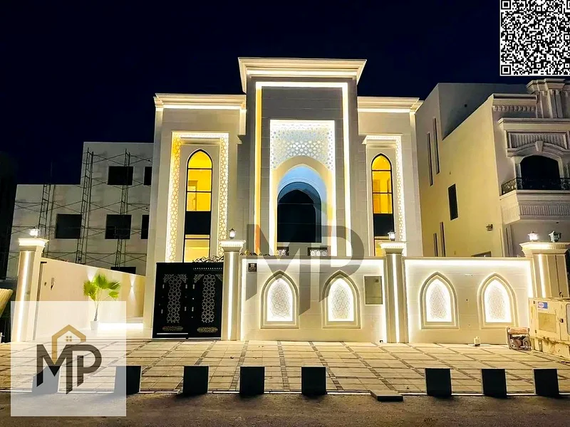 For freehold ownership in Ajman, classic design, luxurious two-story villa for sale, first resident in Al Helio 2, including registration and ownership63899001679234110