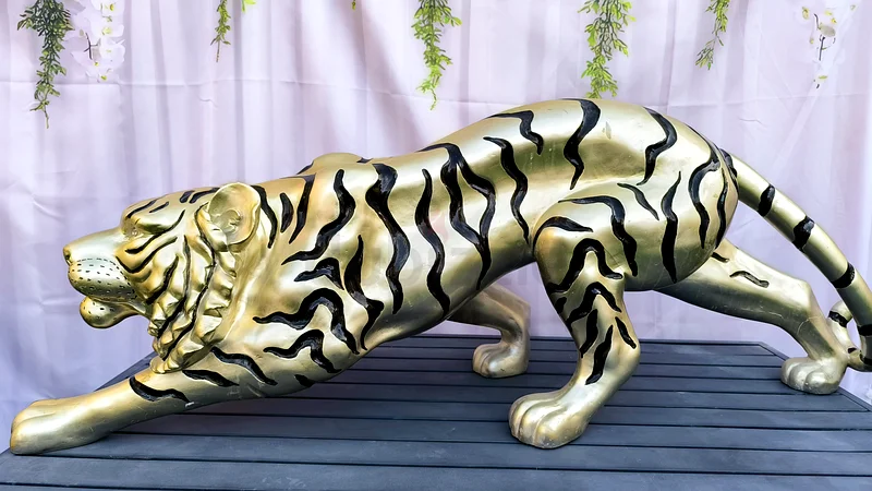 Beautiful Tiger Big Statue Sculpture For Garden Home Entrance63220322086402111