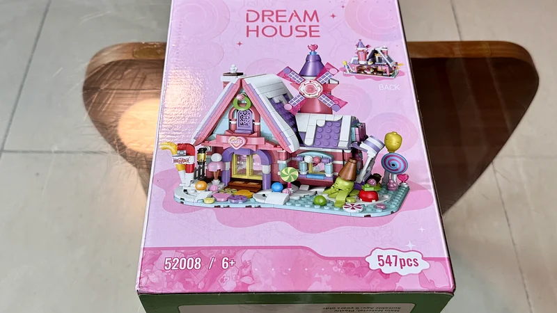 2288 - OMIRE Dream House Pink House Building Toy Sets,Girls Blocks Toys Windmill Building Kit Street63198625015809111
