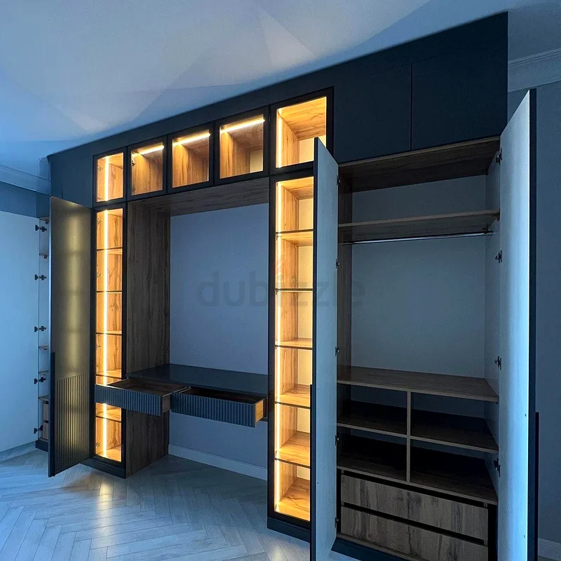 Stylish Modern Entertainment Center with LED Lighting63180833198210112
