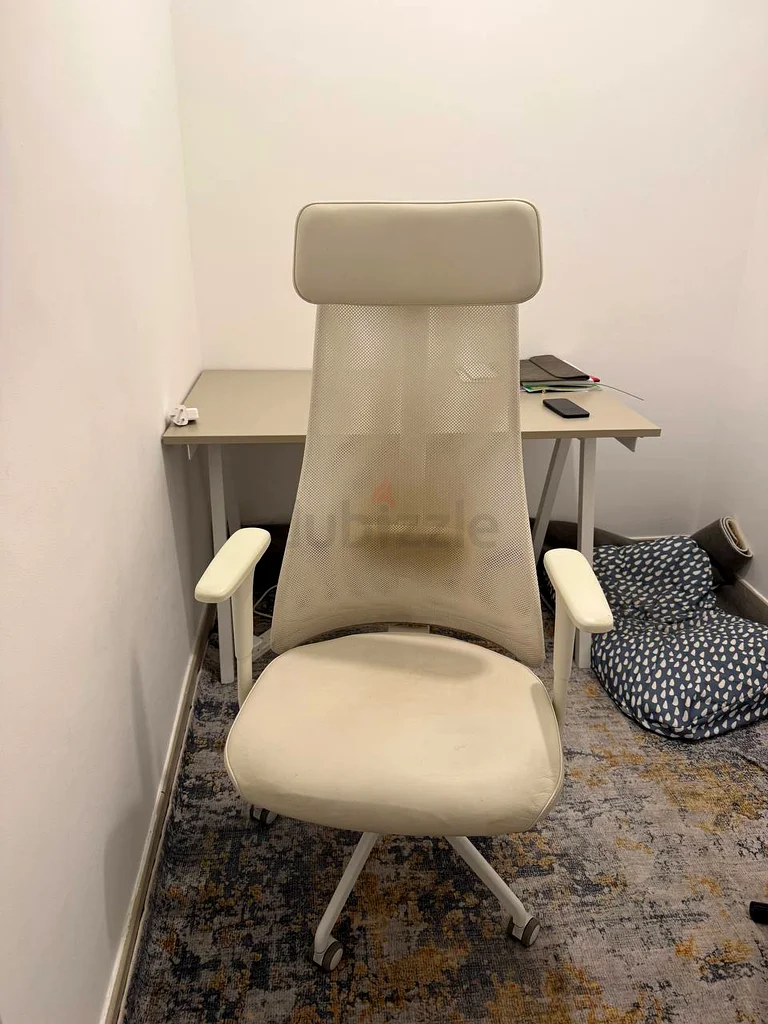 Office chair with armrests, Grann white63180361831809112