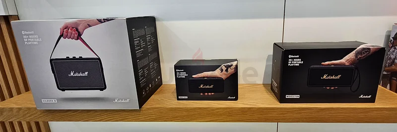 Marshall Middleton Bluetooth Speaker - Portable Sound for Your Adventures! Black/Brass Color63263520386433113