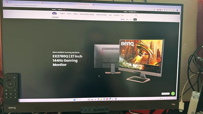 شاشة ألعاب 27 بوصة من BenQ طراز EX2780Q - HDR - IPS - 144 هرتز63257119138179111