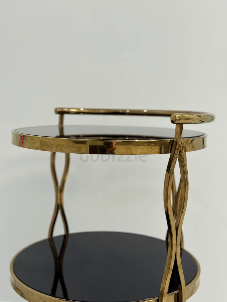 Luxury 3-Tier Round Trolley - Luxury 3-Tier Round Serving Cart63217825312003114
