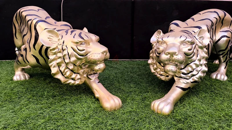 Beautiful Tiger Big Statue Sculpture For Garden Home Entrance63220322086402113