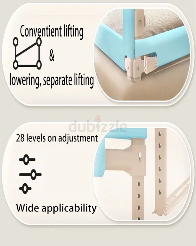 bed rail portable safety foldable adjustable height fall protection 180cm Toddler Crib guard63230708090242113