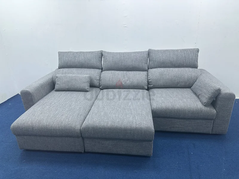 حالة مثل الجديدة، أريكة سرير على شكل حرف L من إيكيا، لون رمادي، طراز إسكيلستونا63185234104706113