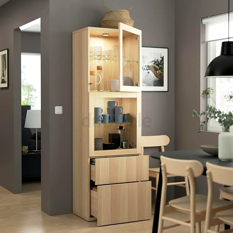 Stylish IKEA Wooden Display Cabinet for Sale!63150035928066111