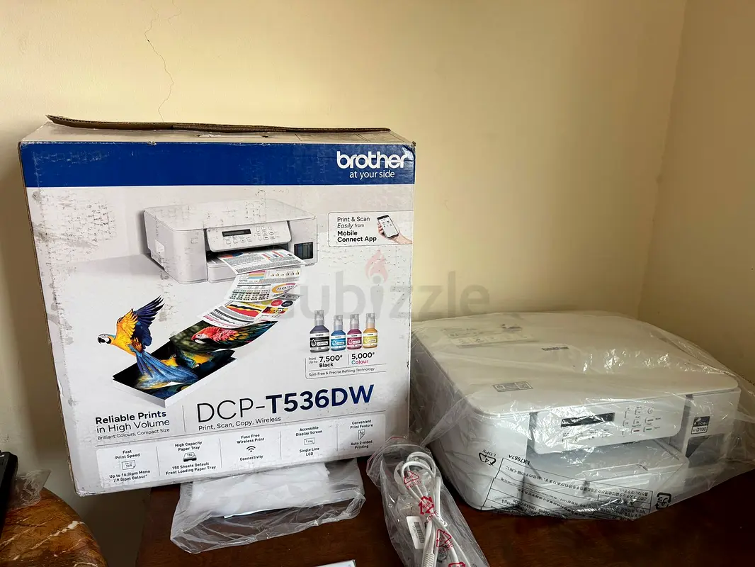 طابعة بروذر عالية الأداء DCP-T536DW - وكأنها جديدة!